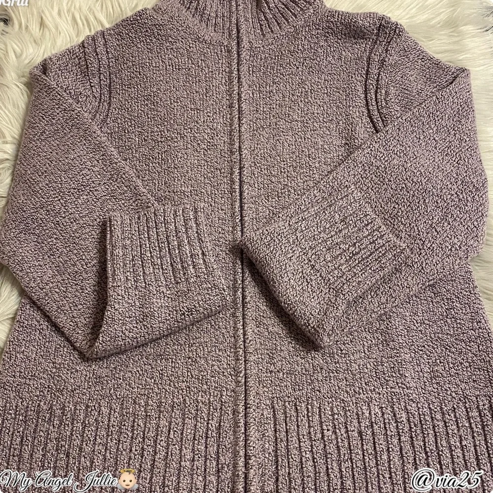 Carolyn Taylor Womens Turtleneck Knit Sweater Size XL Color Purple/Black - Picture 5 of 7